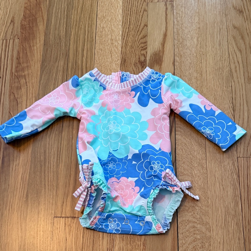Ruffle Butts Long Sleeve Baby Swimsuit